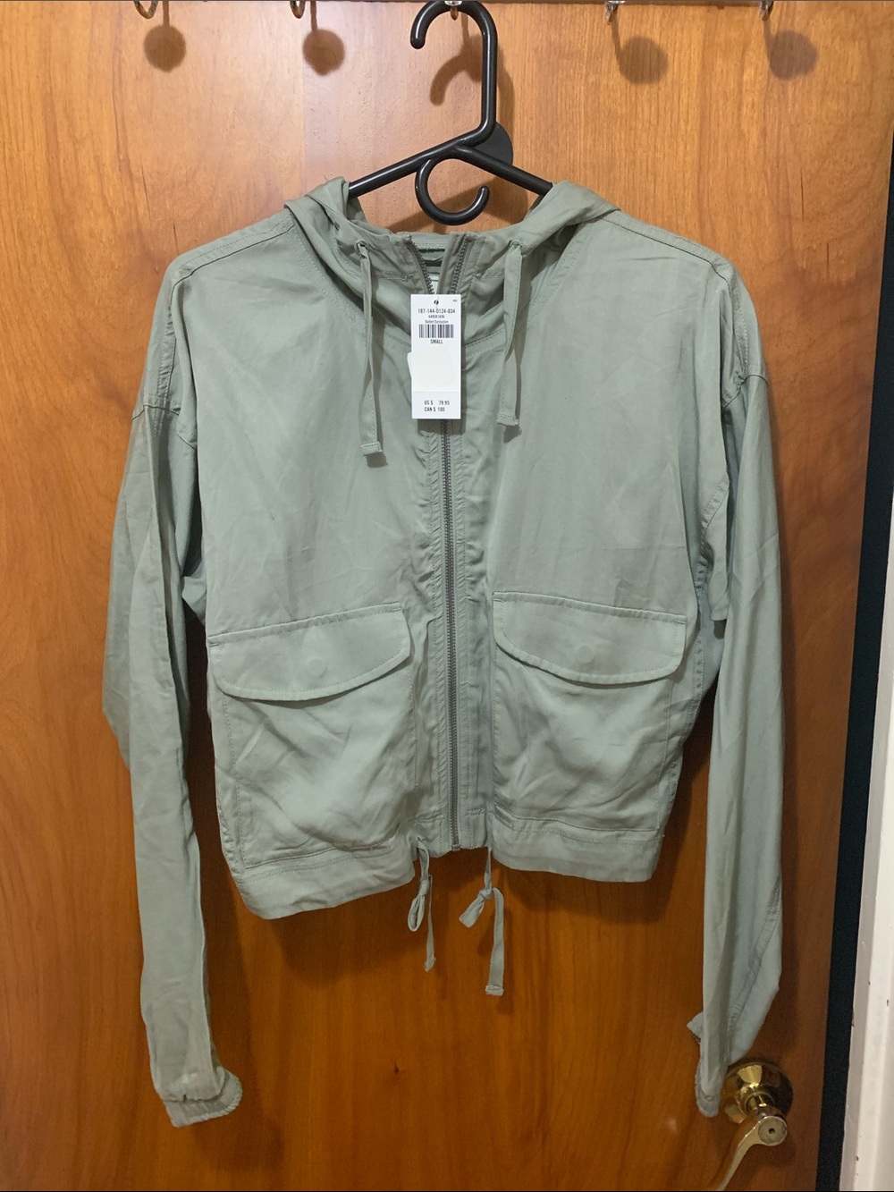Abercrombie Utility Style Zip Hoodie - Light Green